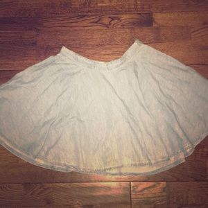 Faux Denim Mini Skirt